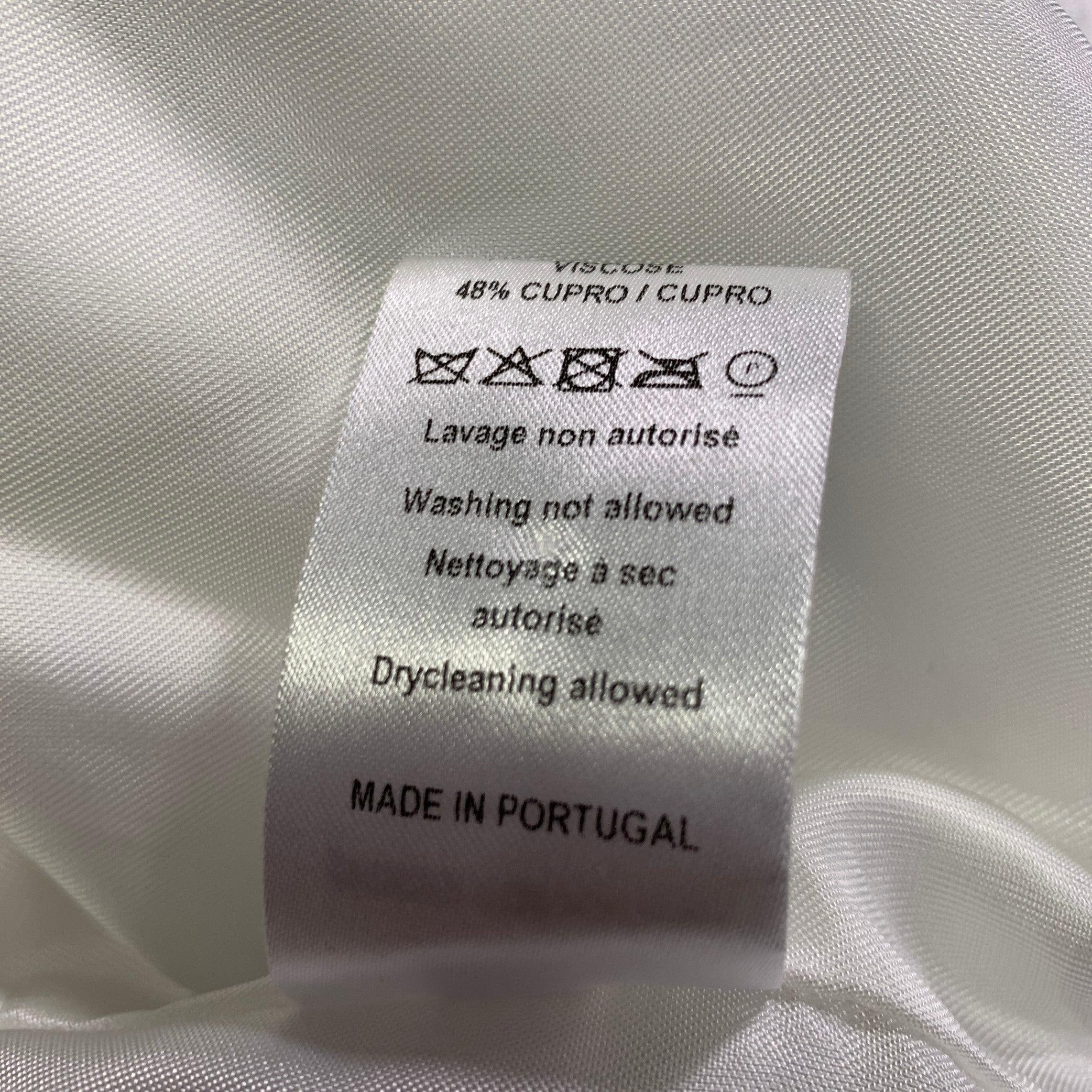 PACO RABANNE Size 38 Silver Shimmer Viscose Bomber Jacket For Sale 6