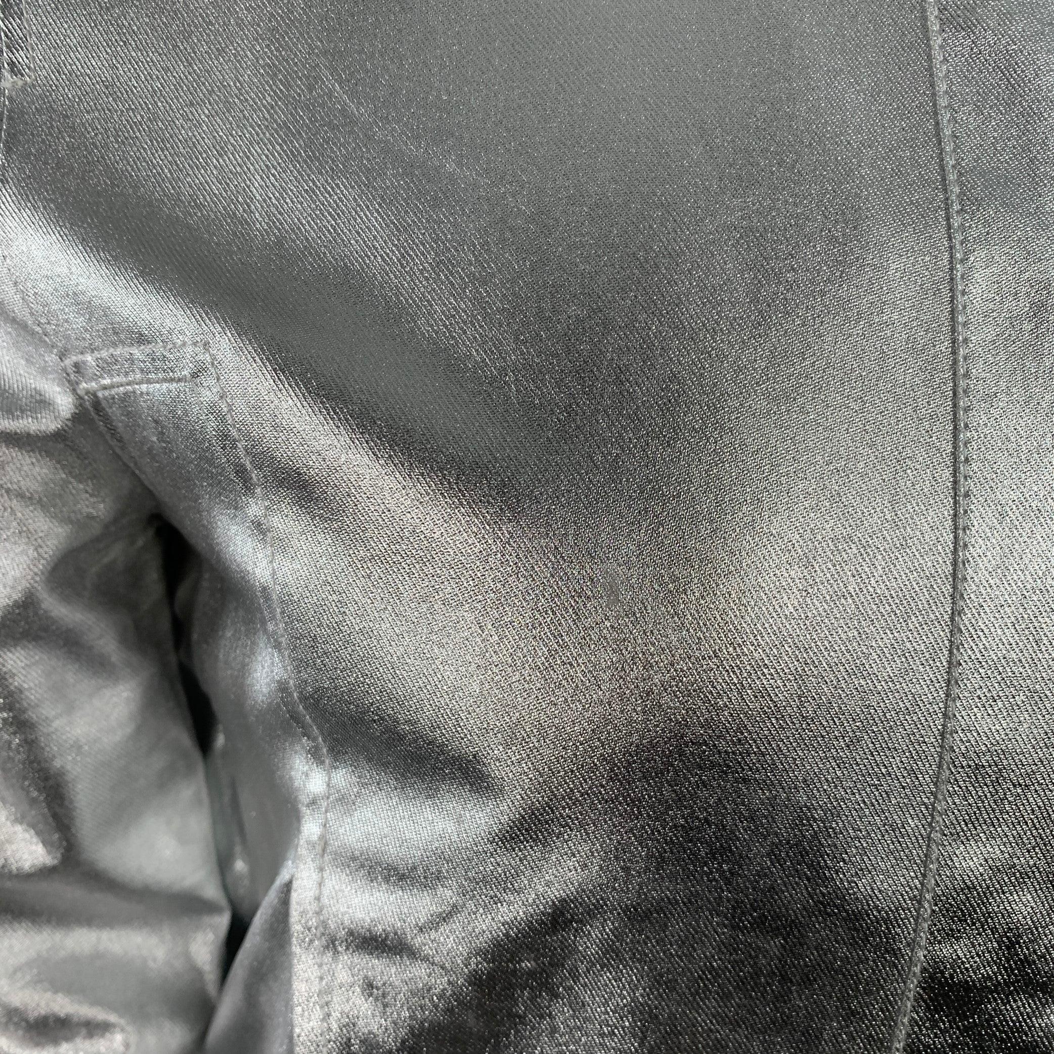 PACO RABANNE Size 38 Silver Shimmer Viscose Bomber Jacket For Sale 1