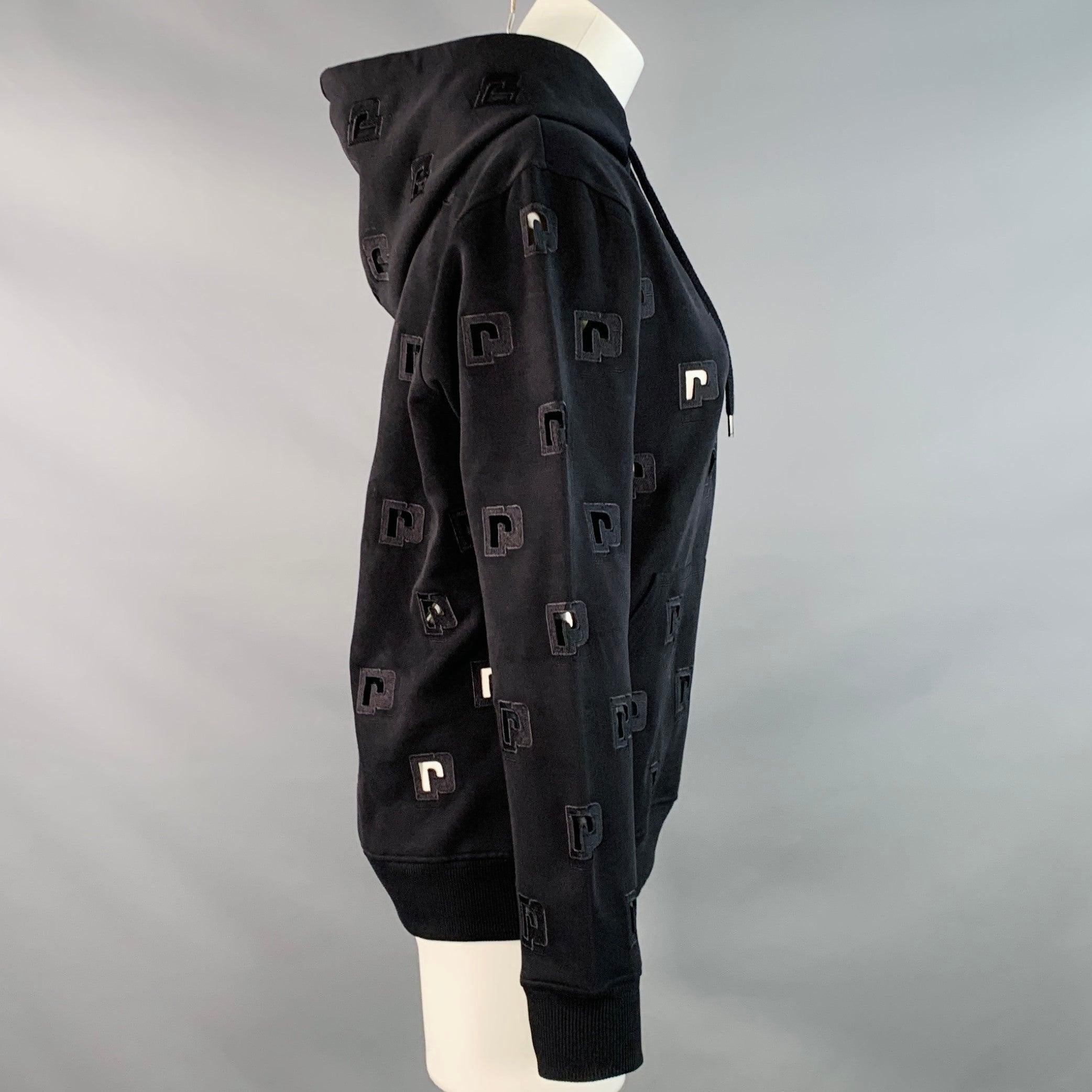 Noir PACO RABANNE Taille S Pull à capuche avec logo découpé en coton mélangé noir en vente