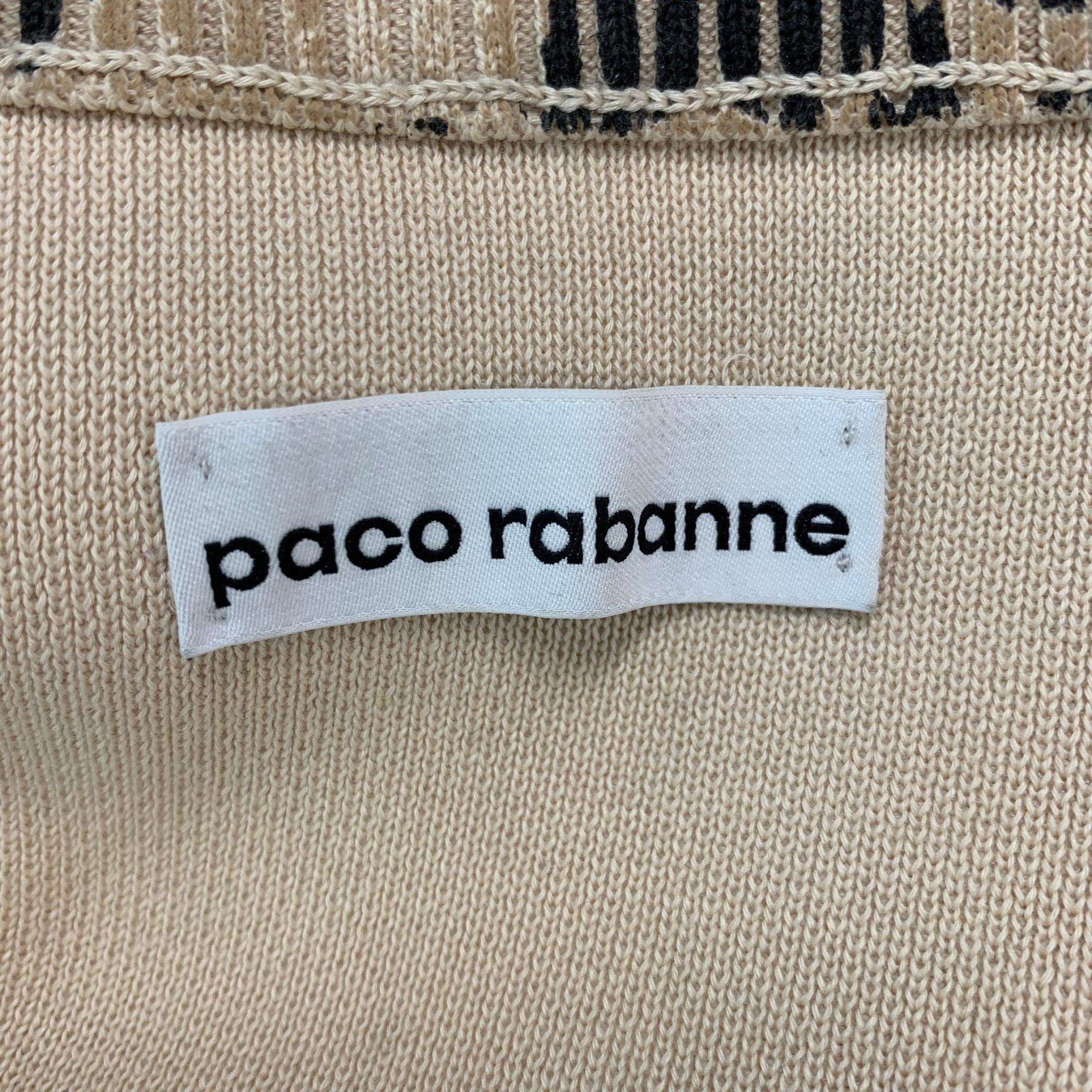 Women's PACO RABANNE Size S Tan Brown Animal Print Cotton Mini Skirt