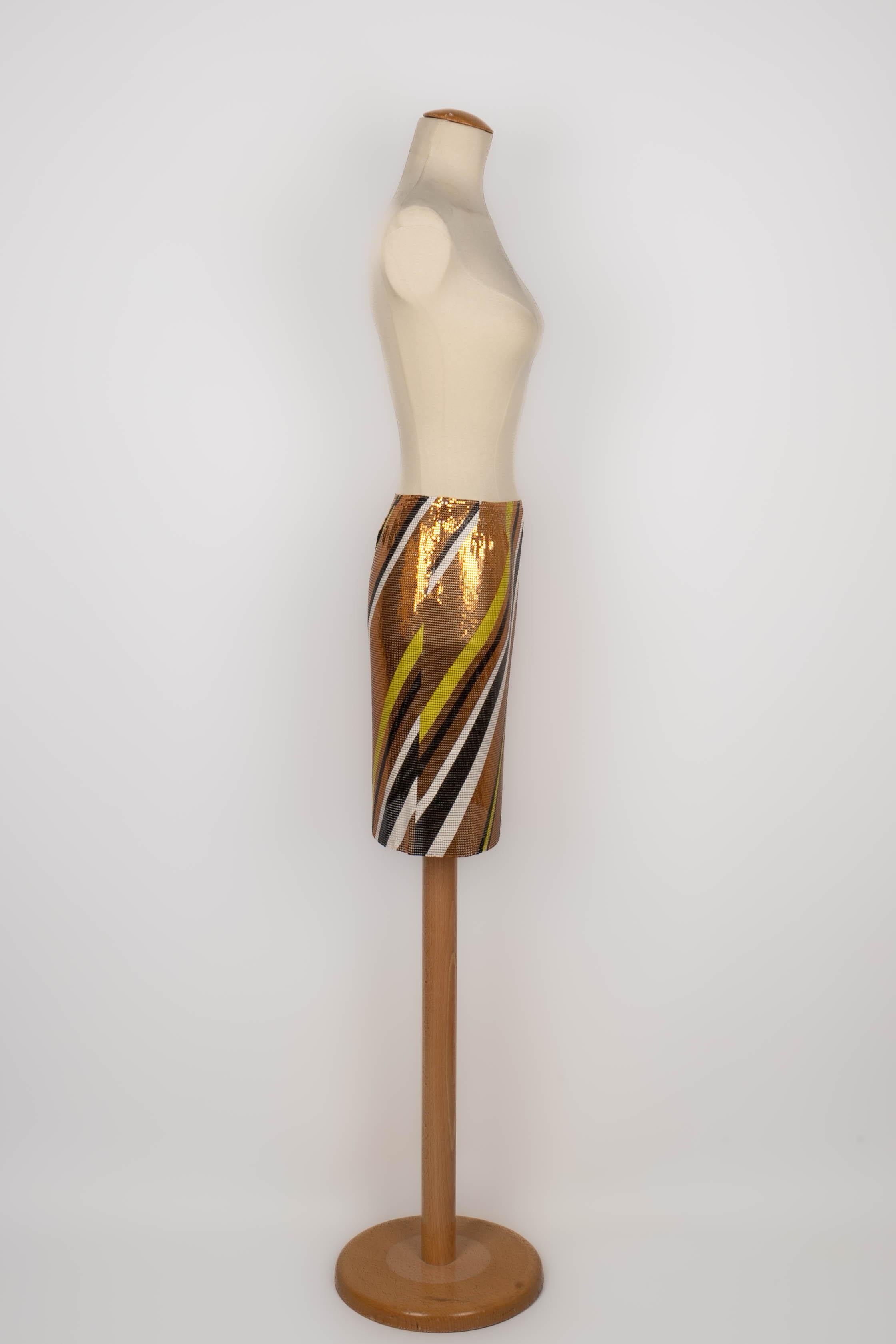 Beige Paco Rabanne skirt