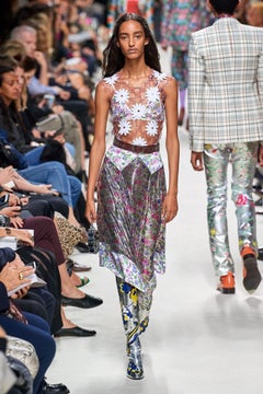 Paco Rabanne Skirt in Pink and White Flower, 2020