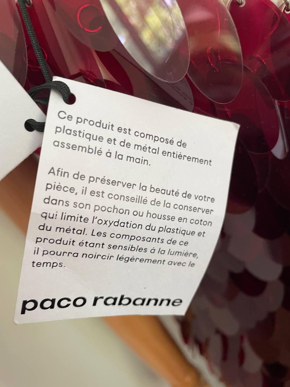 Paco Rabanne Sleeveless V-Neck Paillette Dress, A/W 20  5