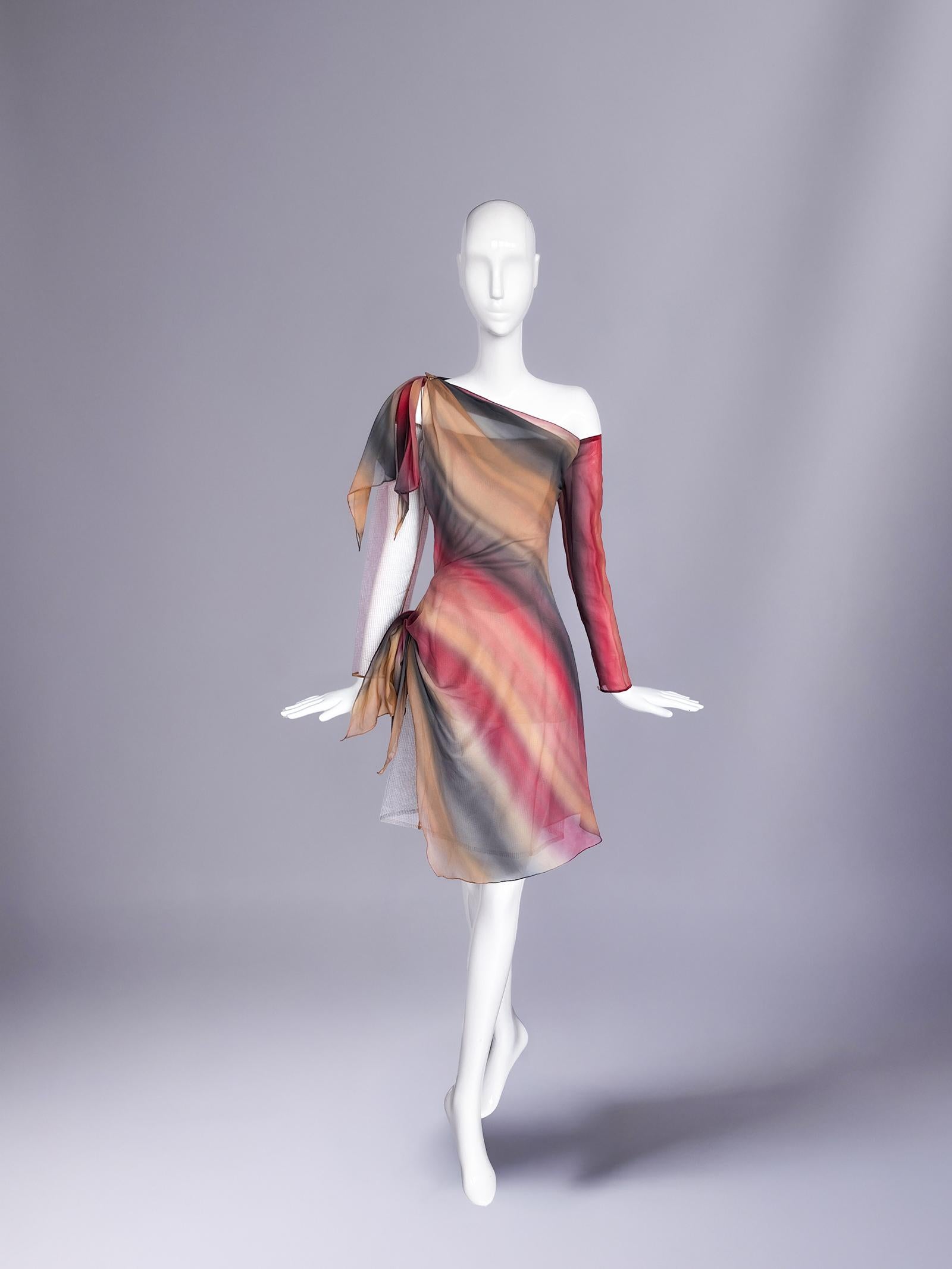 Paco Rabanne, robe en soie emblématique rare, printemps/été 1990 Bon état - En vente à Berlin, BE
