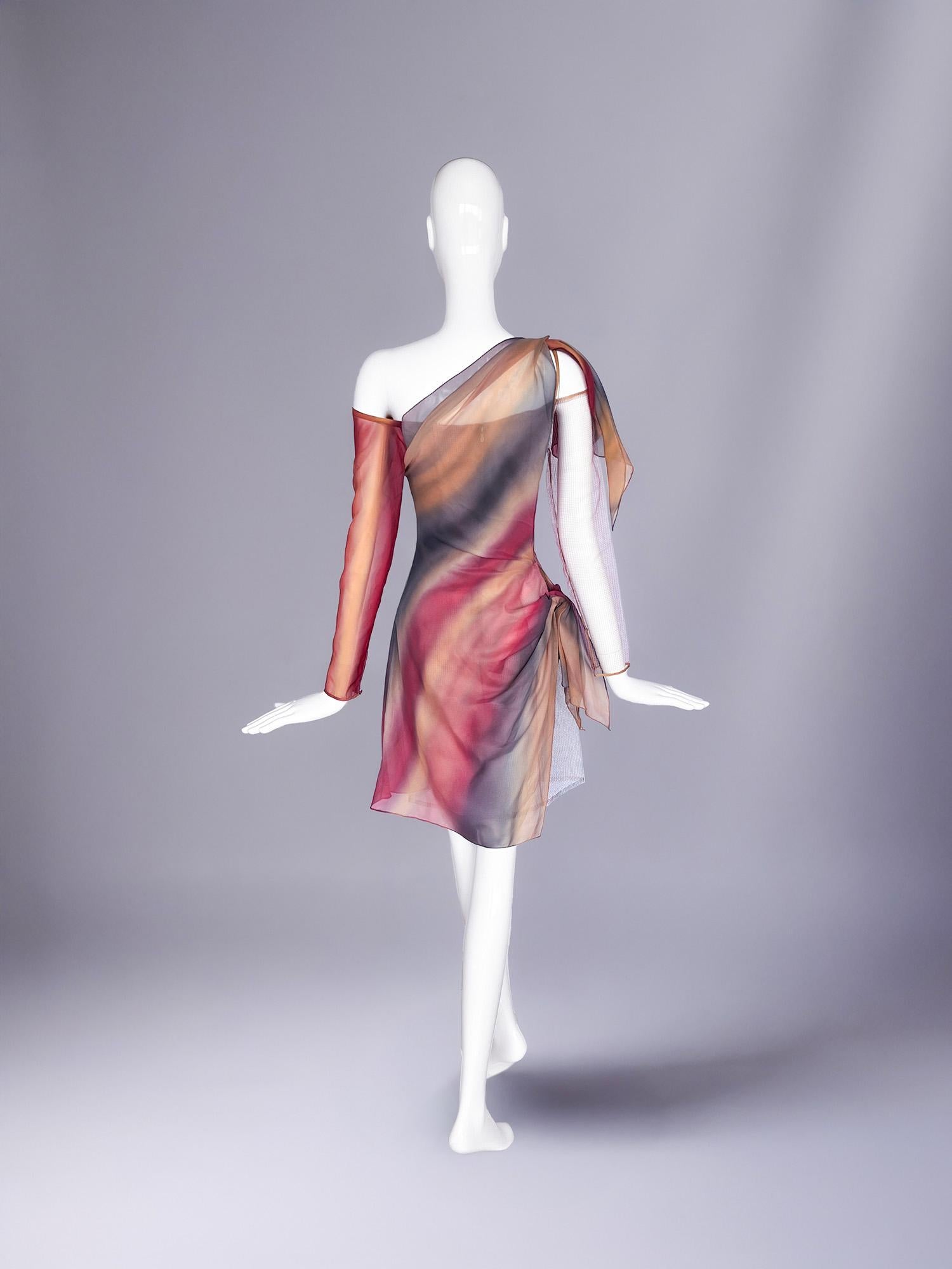 Paco Rabanne, robe en soie emblématique rare, printemps/été 1990 Pour femmes en vente