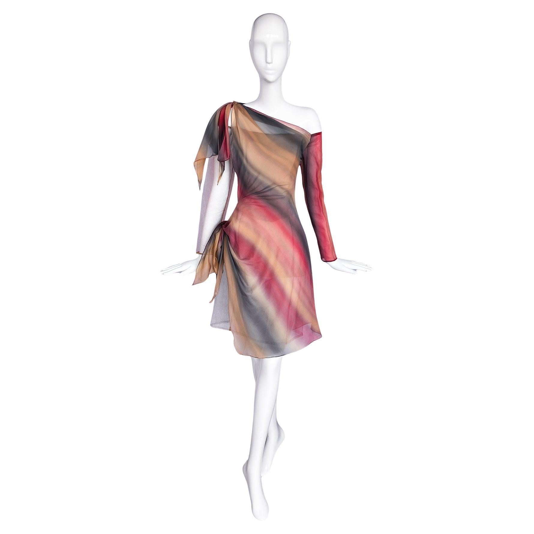 Paco Rabanne, robe en soie emblématique rare, printemps/été 1990