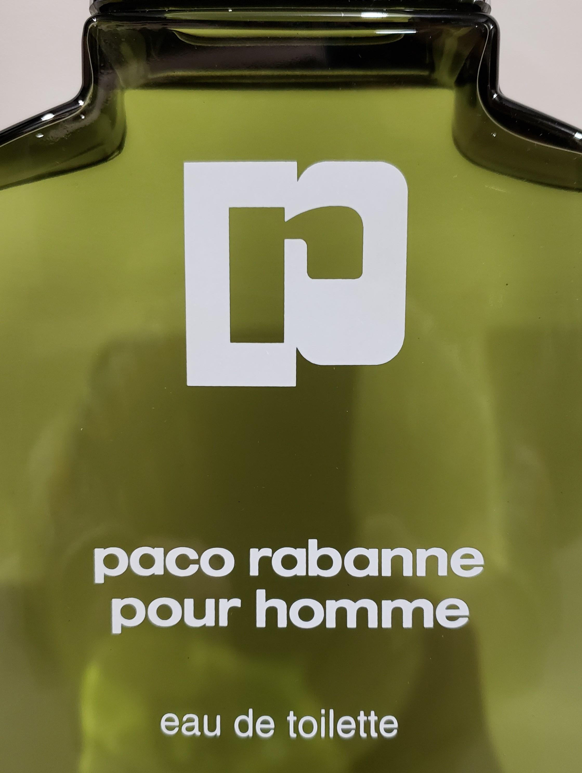 Paco Rabanne store display factice perfume bottle. Does not contain fragrance and used for display only.