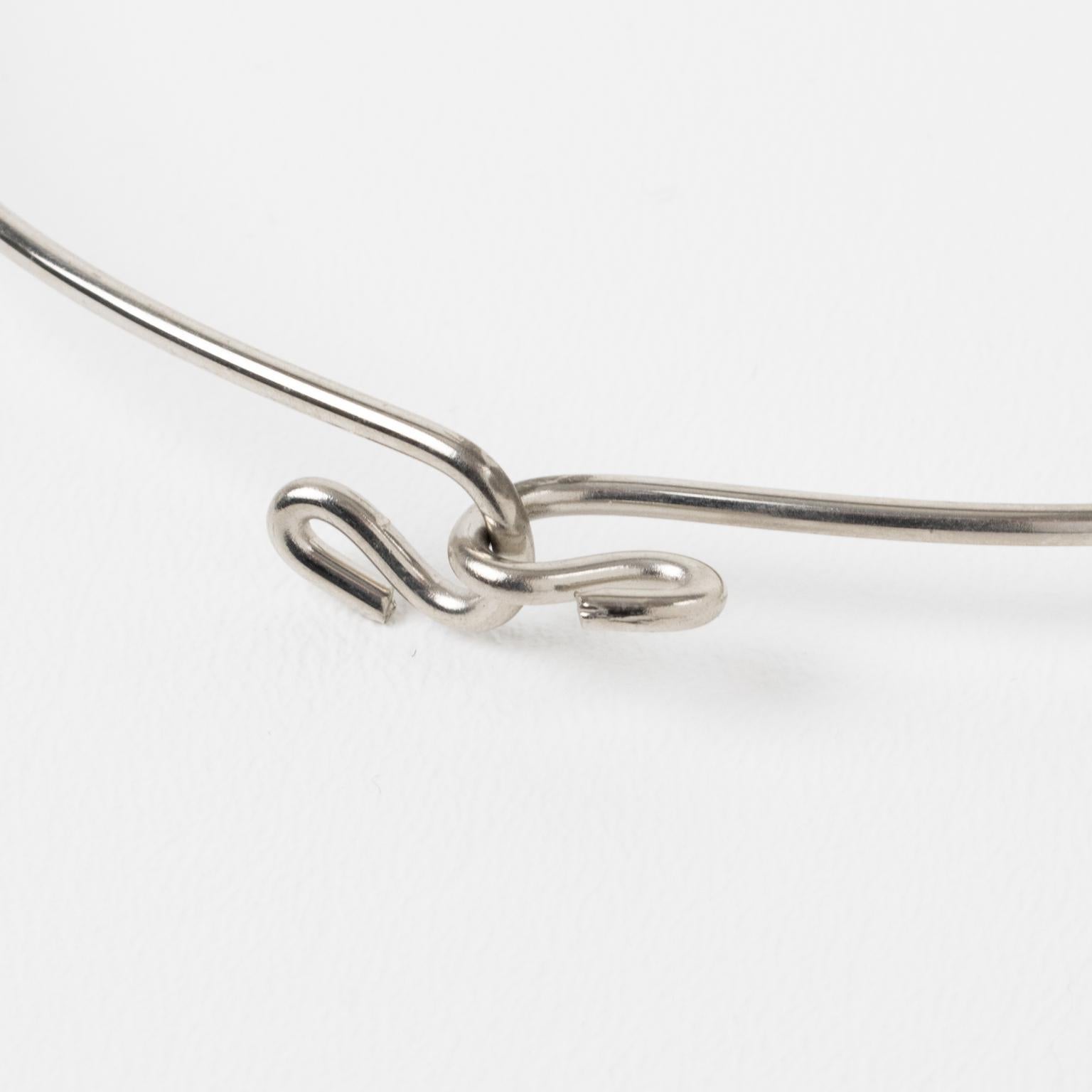 Paco Rabanne Collier en fil de fer chromé de l'ère spatiale en vente 6