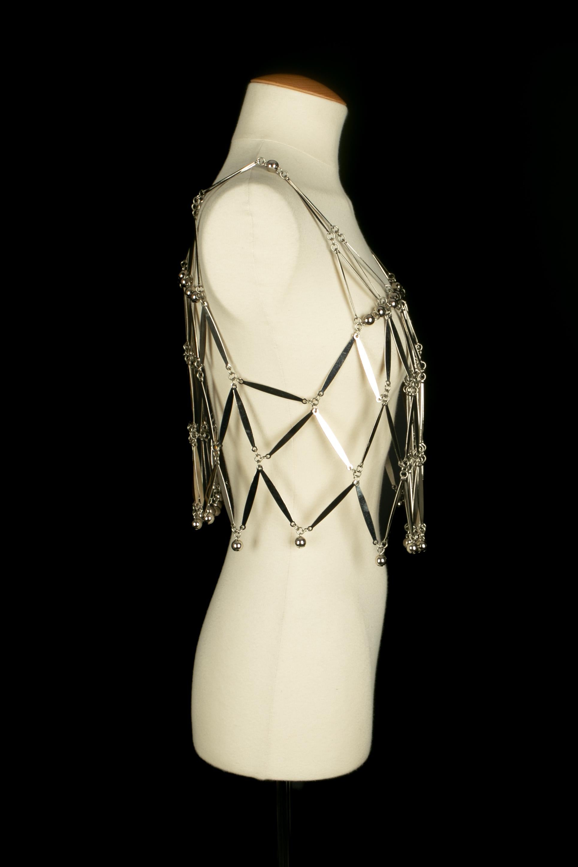 Beige Top Paco Rabanne circa 1990 in vendita