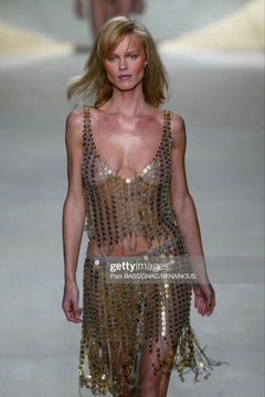 Paco Rabanne Top in Silver and Golden Metal, 2003