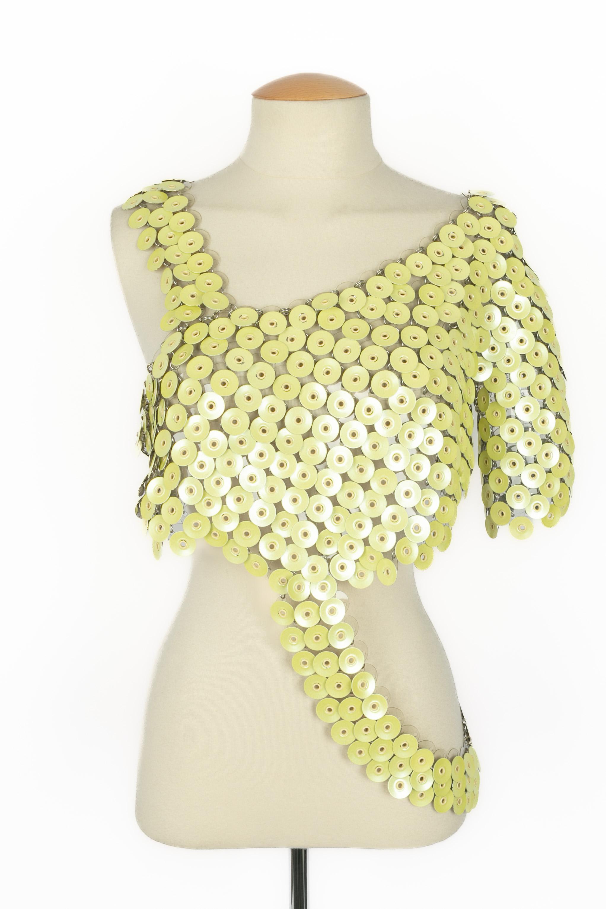 Paco Rabanne Oberteil Frühjahr-Sommer 1989 (Weiß) im Angebot
