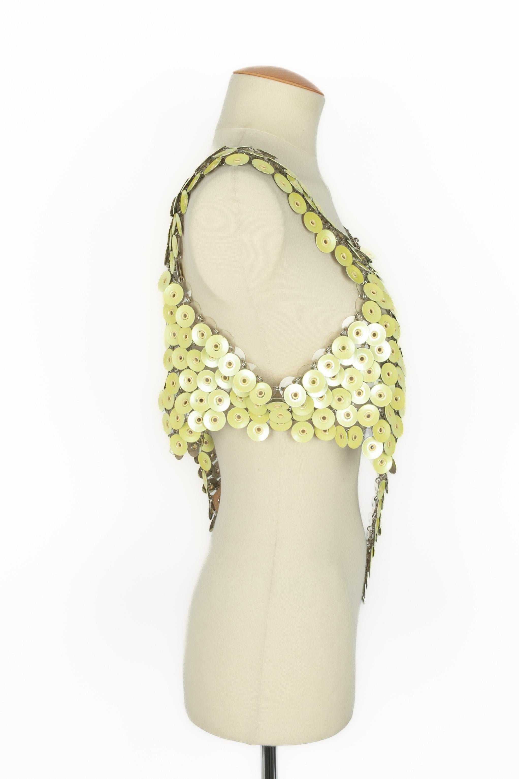 Paco Rabanne Oberteil Frühjahr-Sommer 1989 im Zustand „Hervorragend“ im Angebot in SAINT-OUEN-SUR-SEINE, FR