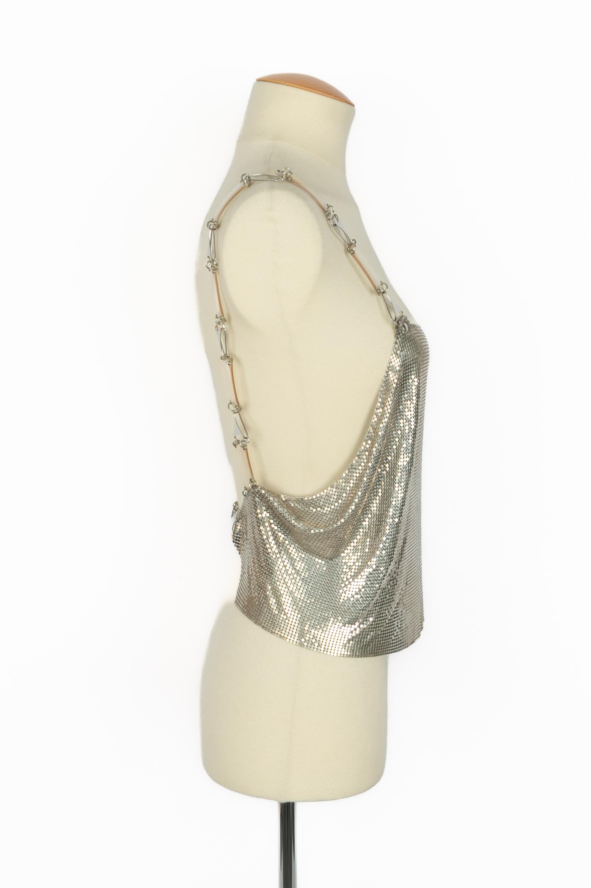 Beige Paco Rabanne top Summer 2001 For Sale