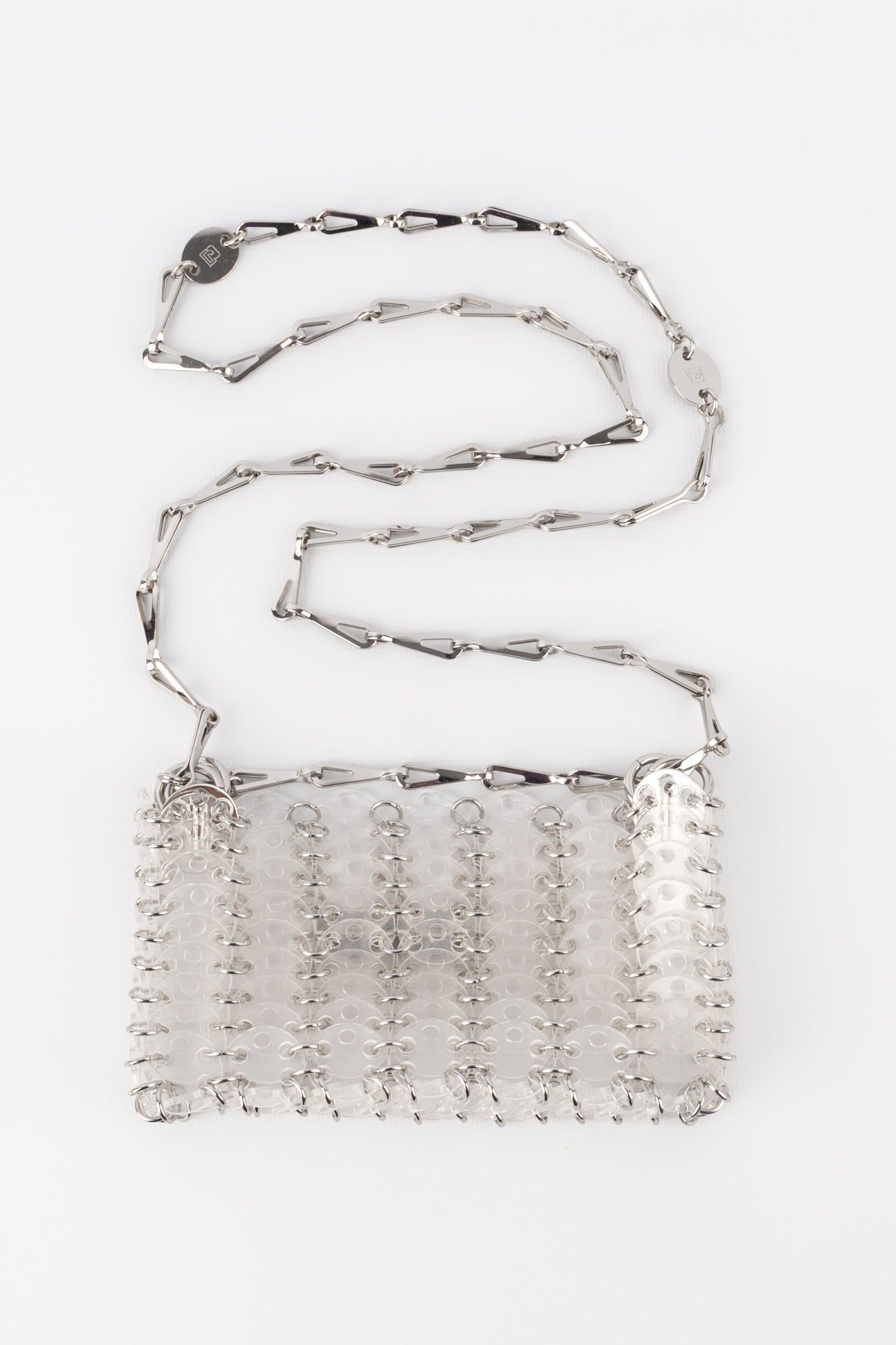 Gray Paco Rabanne Transparent Pastille Bag For Sale