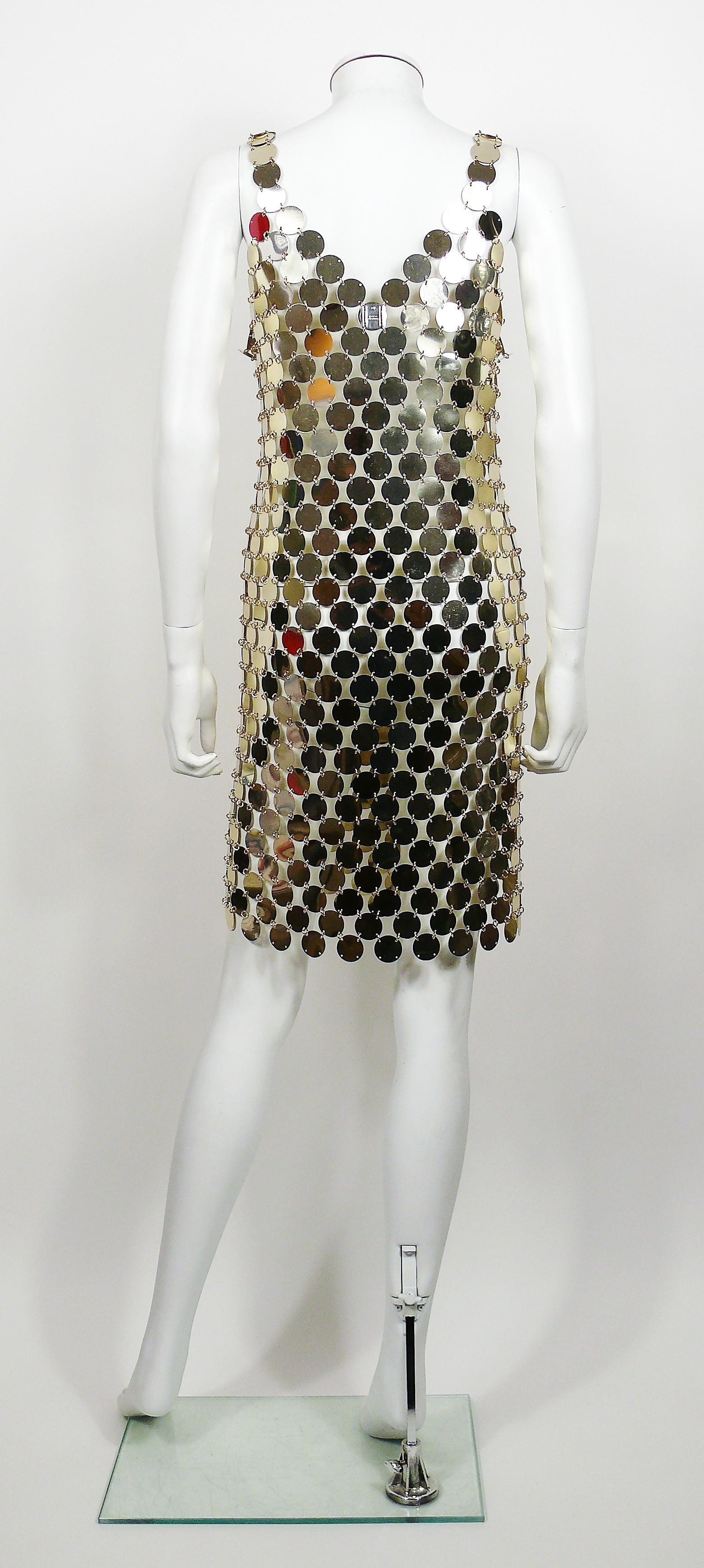 Paco Rabanne Vintage 1996 Gold Rhodoid Disc Do It Yourself Dress at 1stDibs