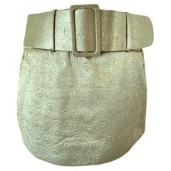 Paco Rabanne Vintage Años 90 Rara Minifalda Floral con Cinturón