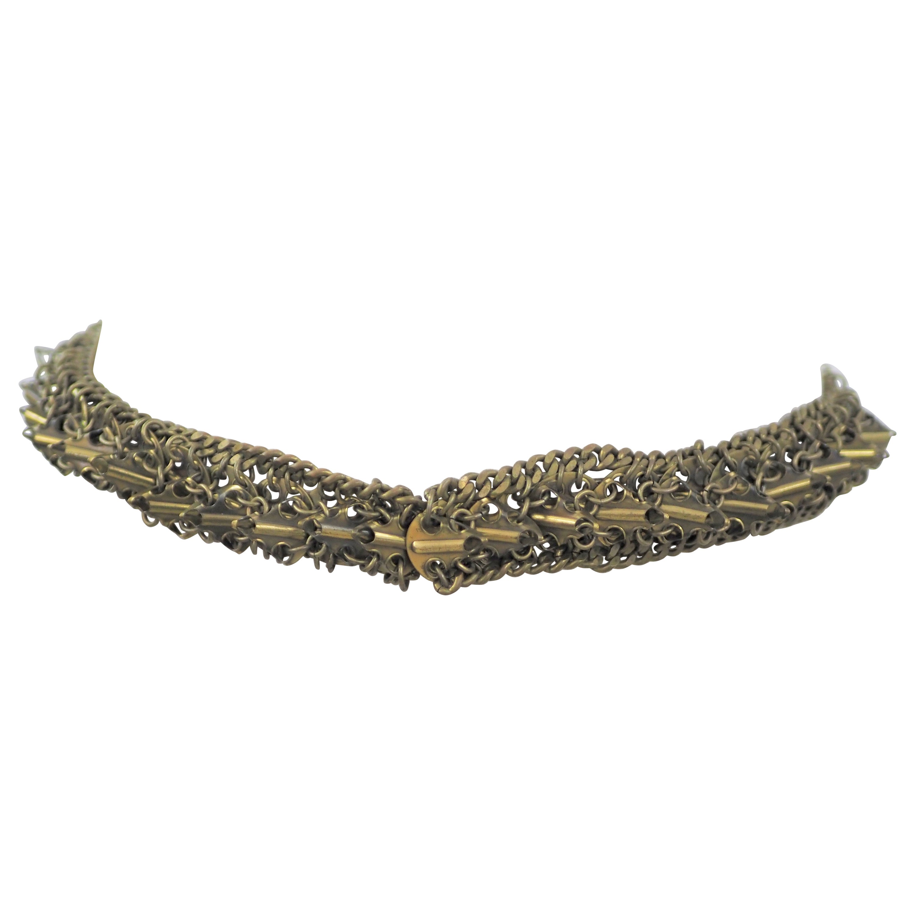 Paco Rabanne Vintage Women's Belt 1990s 70 cm Black Leather For Sale