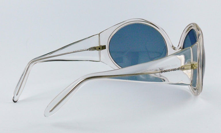 Paco Rabanne Vintage Clear Sunglasses For Sale 5
