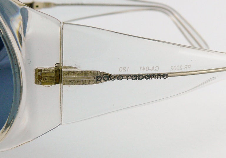 Paco Rabanne Vintage Clear Sunglasses For Sale 6