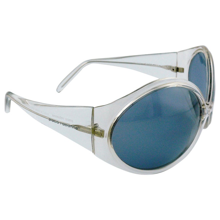 Paco Rabanne Vintage Clear Sunglasses For Sale