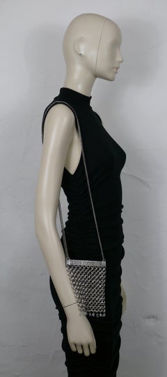 PACO RABANNE Vintage Mini Silver Tone Chainmail Messenger Bag
