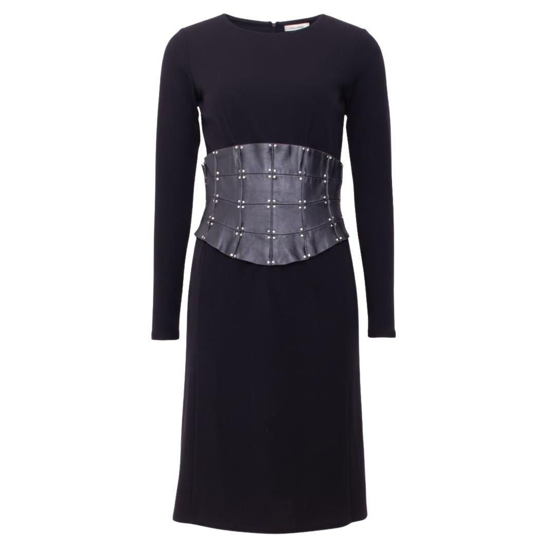 Paco Rabanne Vintage Prototyp Laufstegkleid - Lederkorsett - FW 2001