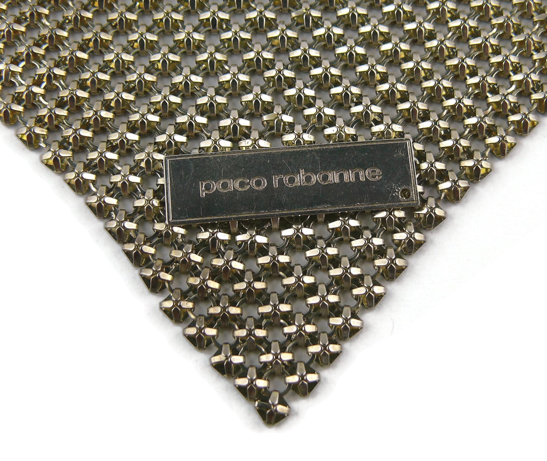 Paco Rabanne Vintage Silver Mesh Metal Necklace 6