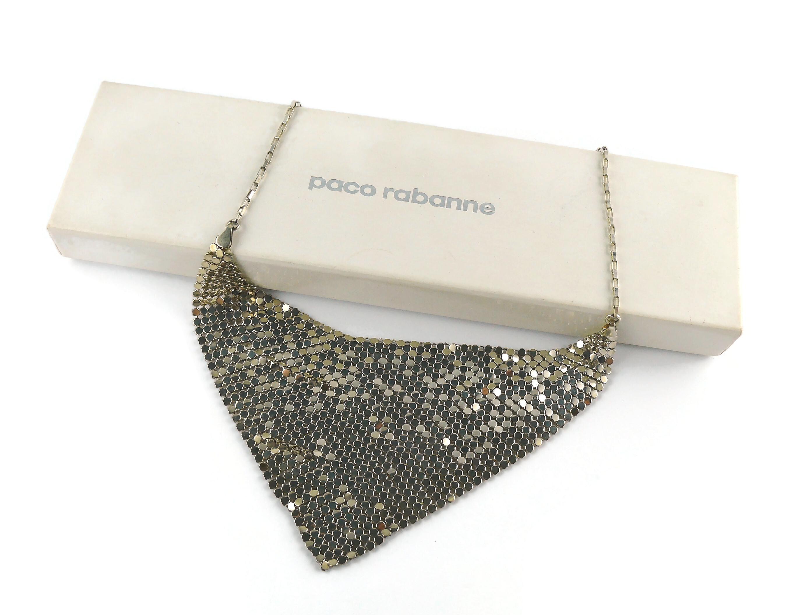 chainmail necklace paco rabanne gold metal