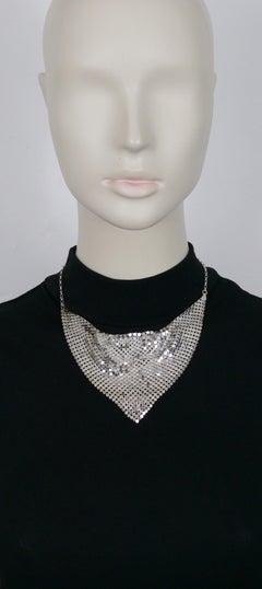 Paco Rabanne Vintage Silver Mesh Metal Necklace