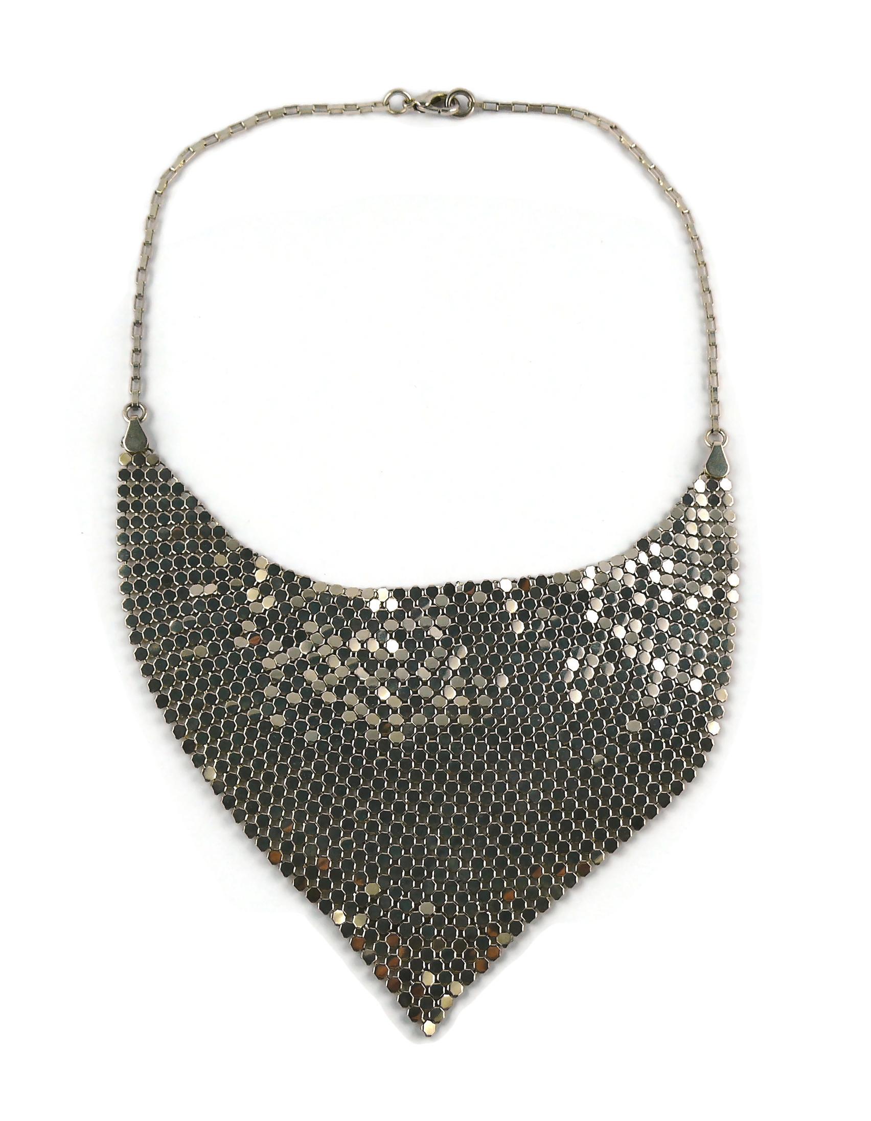 chainmail necklace paco rabanne gold metal