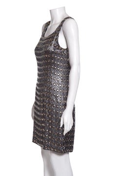 PACO RABANNE  Vintage Silver Shift Dress SZ 6