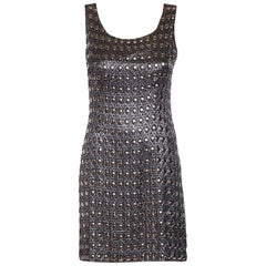 PACO RABANNE  Vintage Silver Shift Dress SZ 6