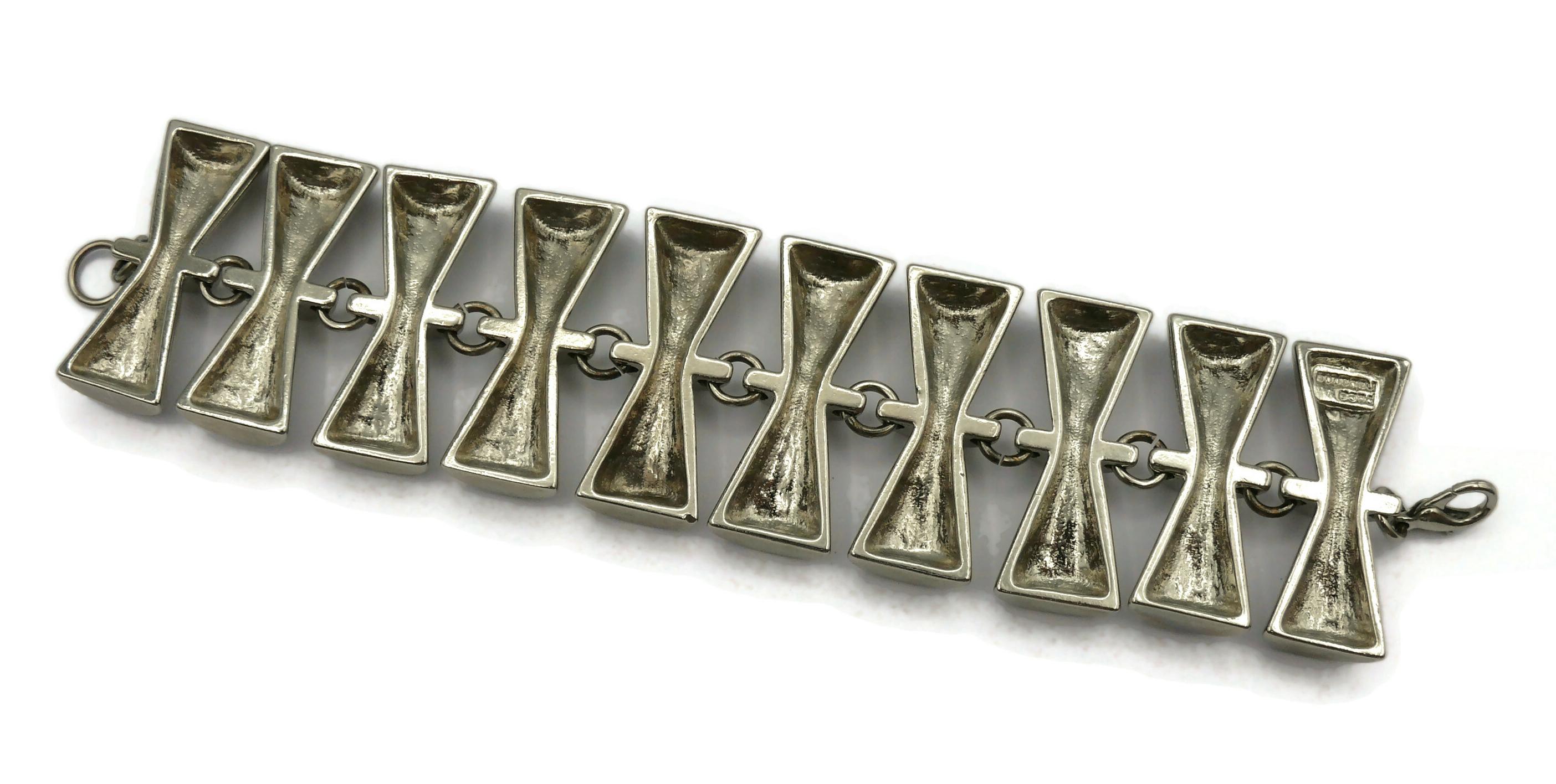 PACO RABANNE Vintage Silver Tone Diabolo Link Bracelet For Sale 5