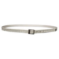 Cintura in pelle bianca di Paco Rabanne