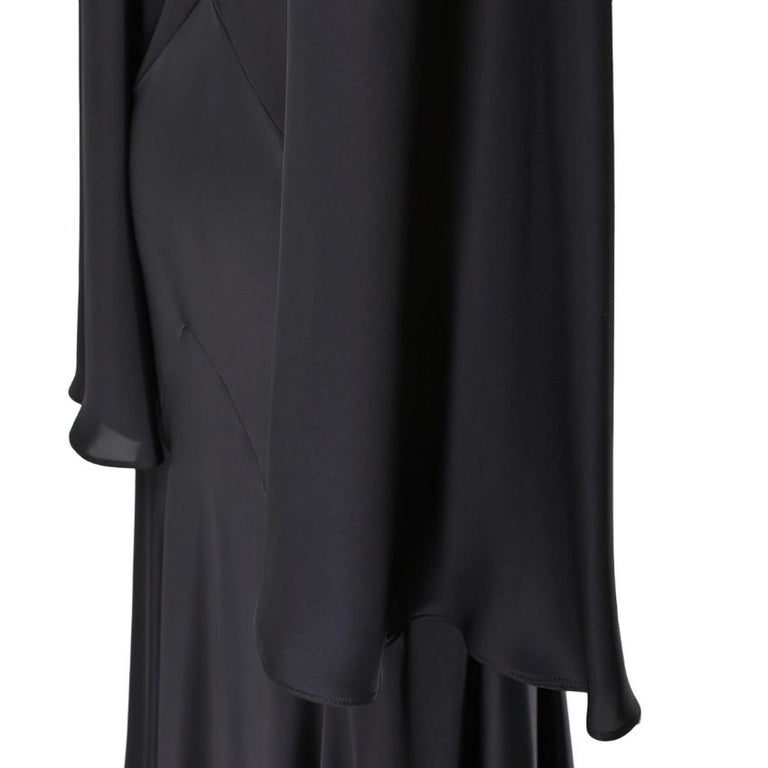 Paco Rabanne Woman Open-back Layered Satin Gown US 8 For Sale at 1stDibs