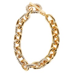 Used Paco Rabanne Women's Gold Chain Crystal Detail Necklace