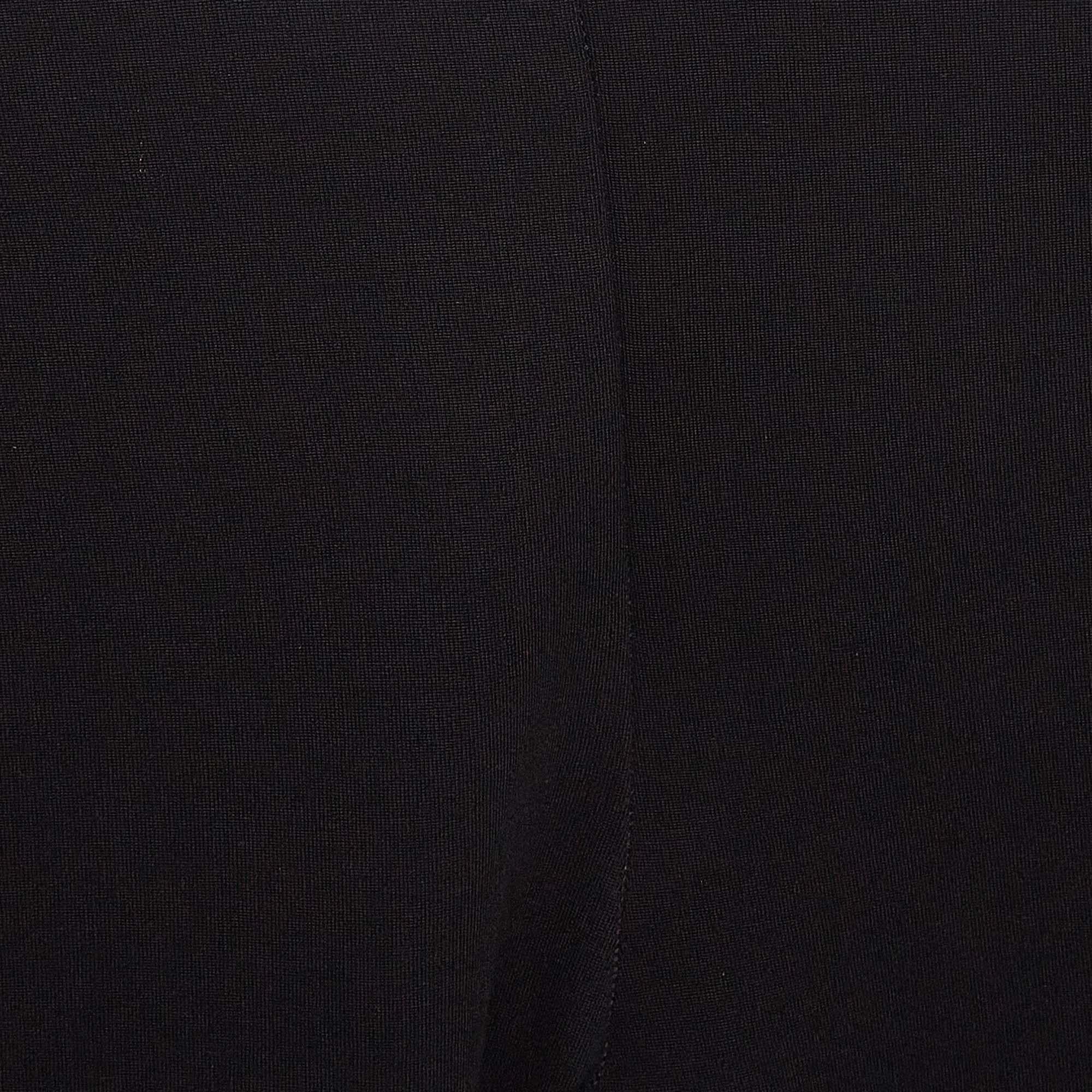 Paco Rabbane Black Jersey Logo Tape Detail Leggings L For Sale 1