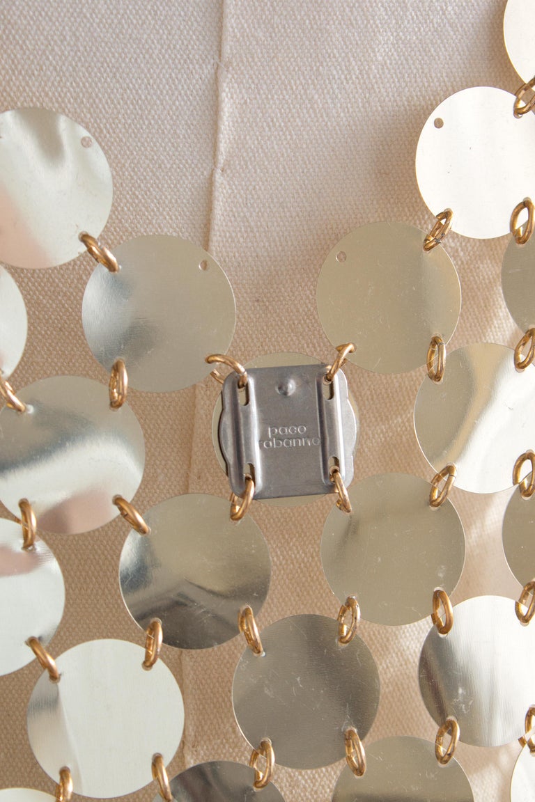 Paco Rabbane Vintage 1996 Gold Disc Rhodoid DIY Mini Dress Kit at 1stDibs