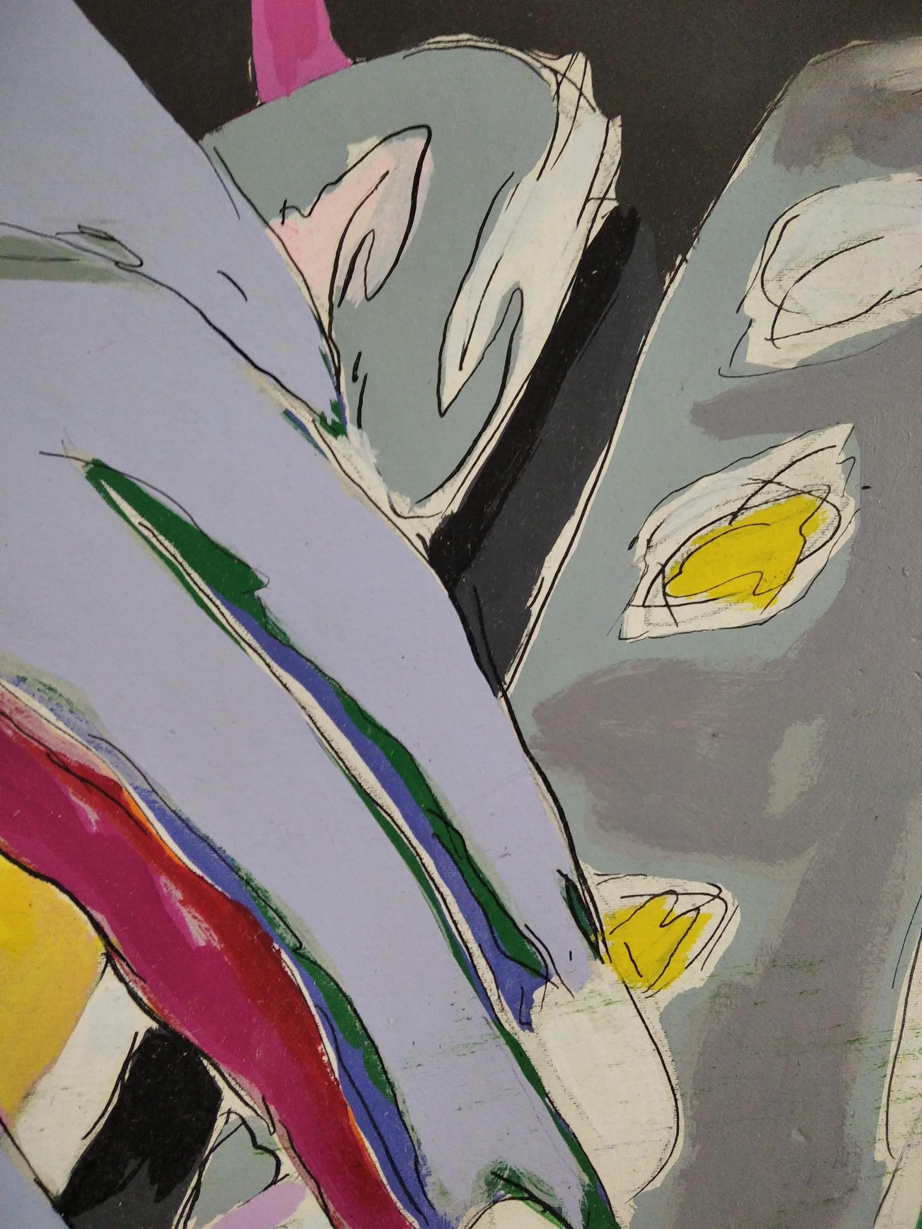 Subiendo il - Figurative Painting Marrone di Paco Simon