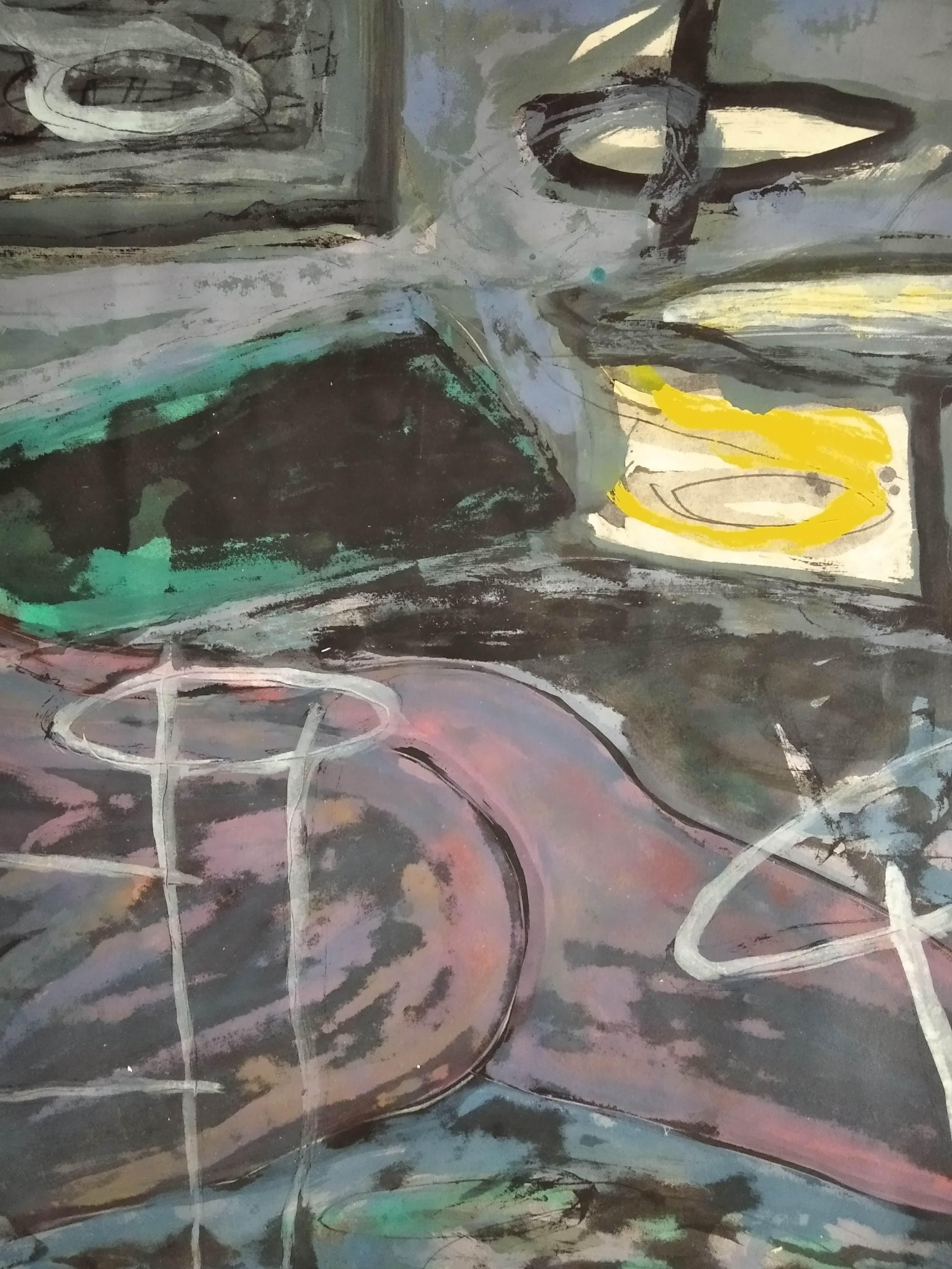 Senza titolo - Figurative Painting Grigio di Paco Simon