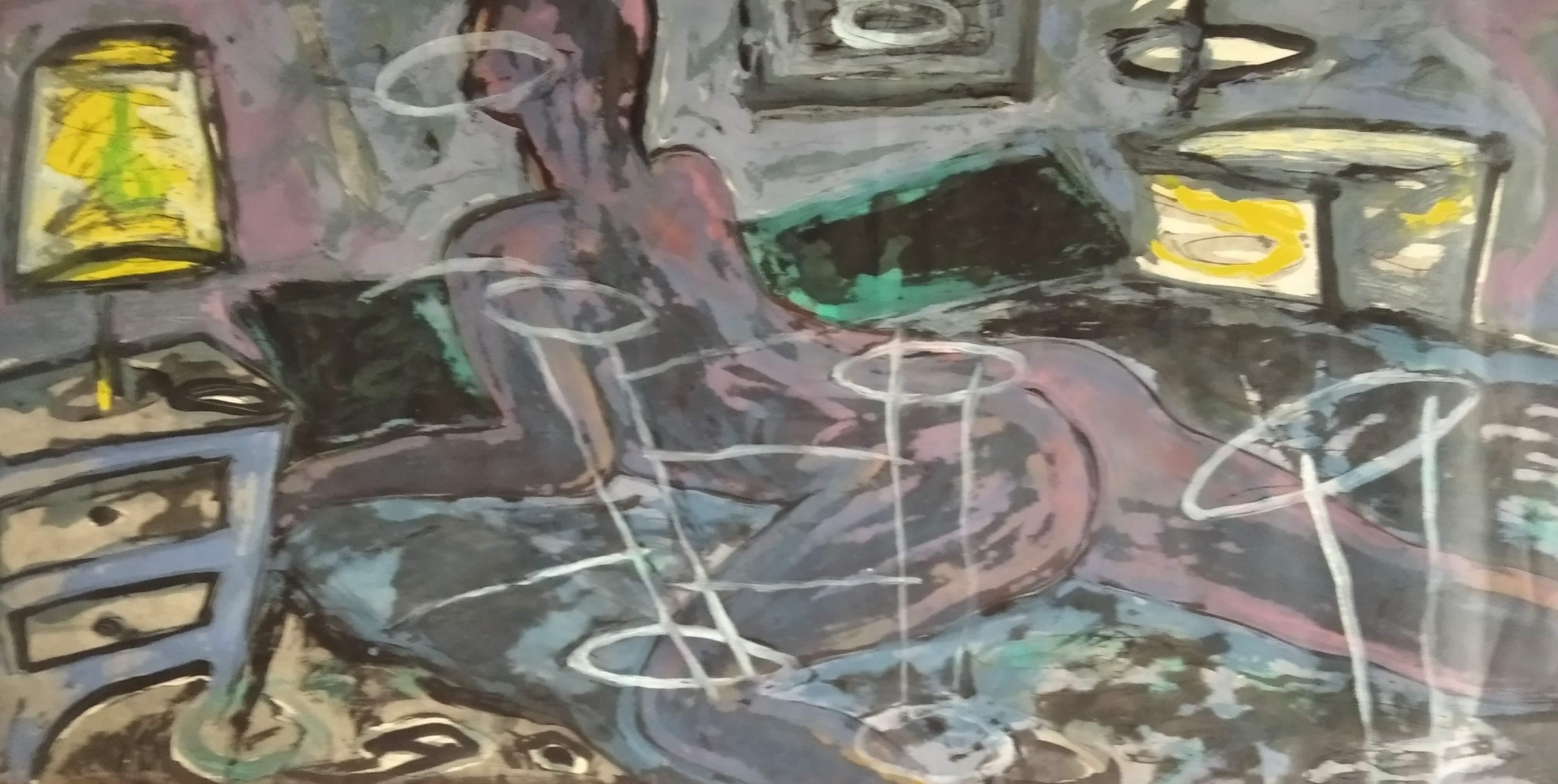 Figurative Painting di Paco Simon - Senza titolo
