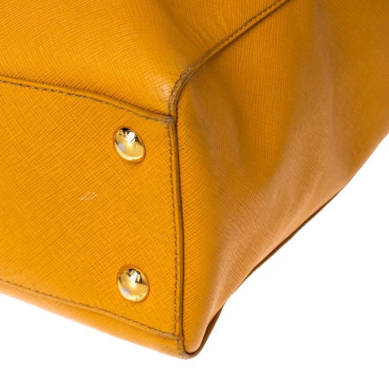 Pada Orange Saffiano Leather Convertible Open Tote 3