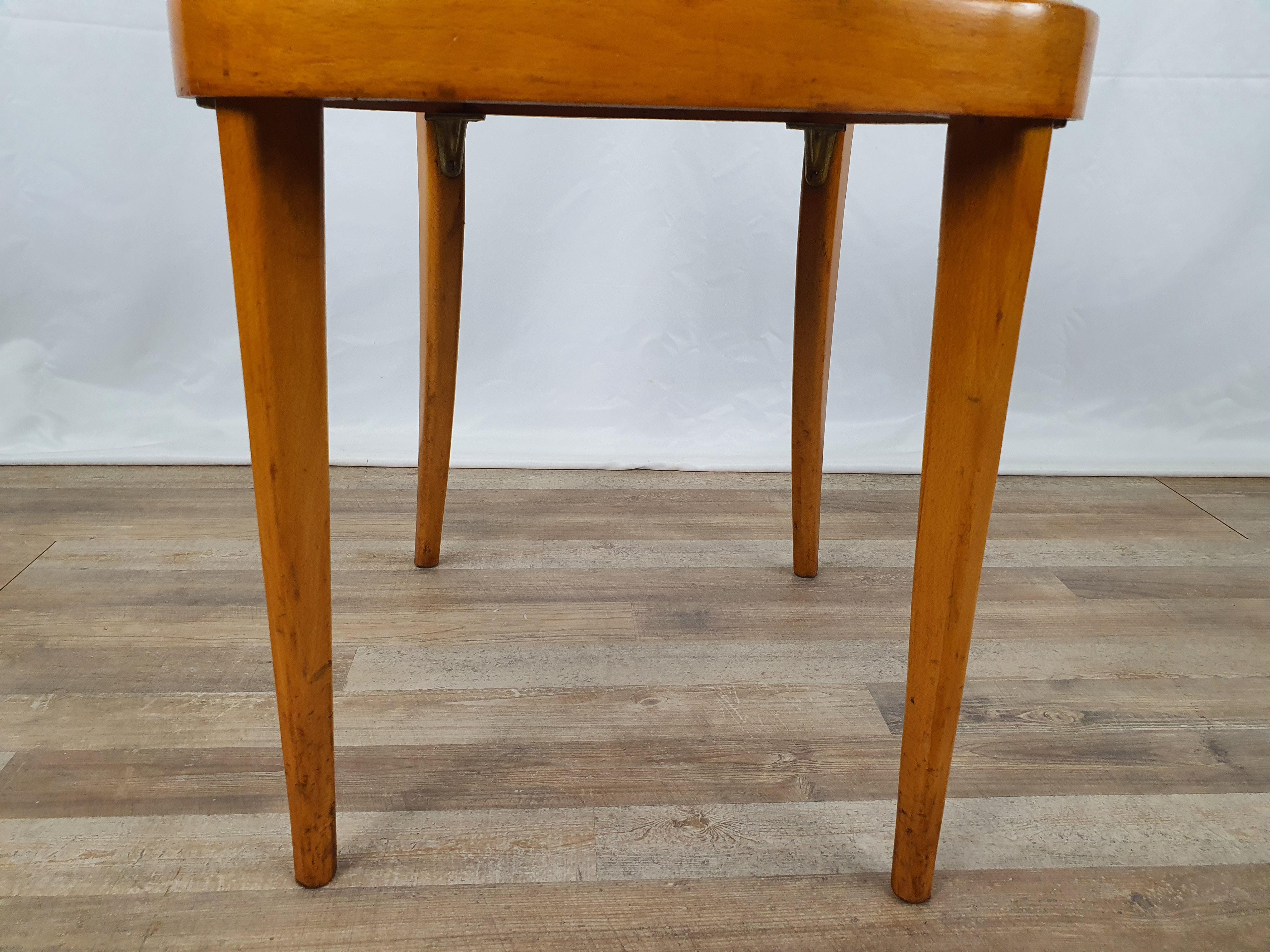 Padded Beech Chair from the 1950s 6
