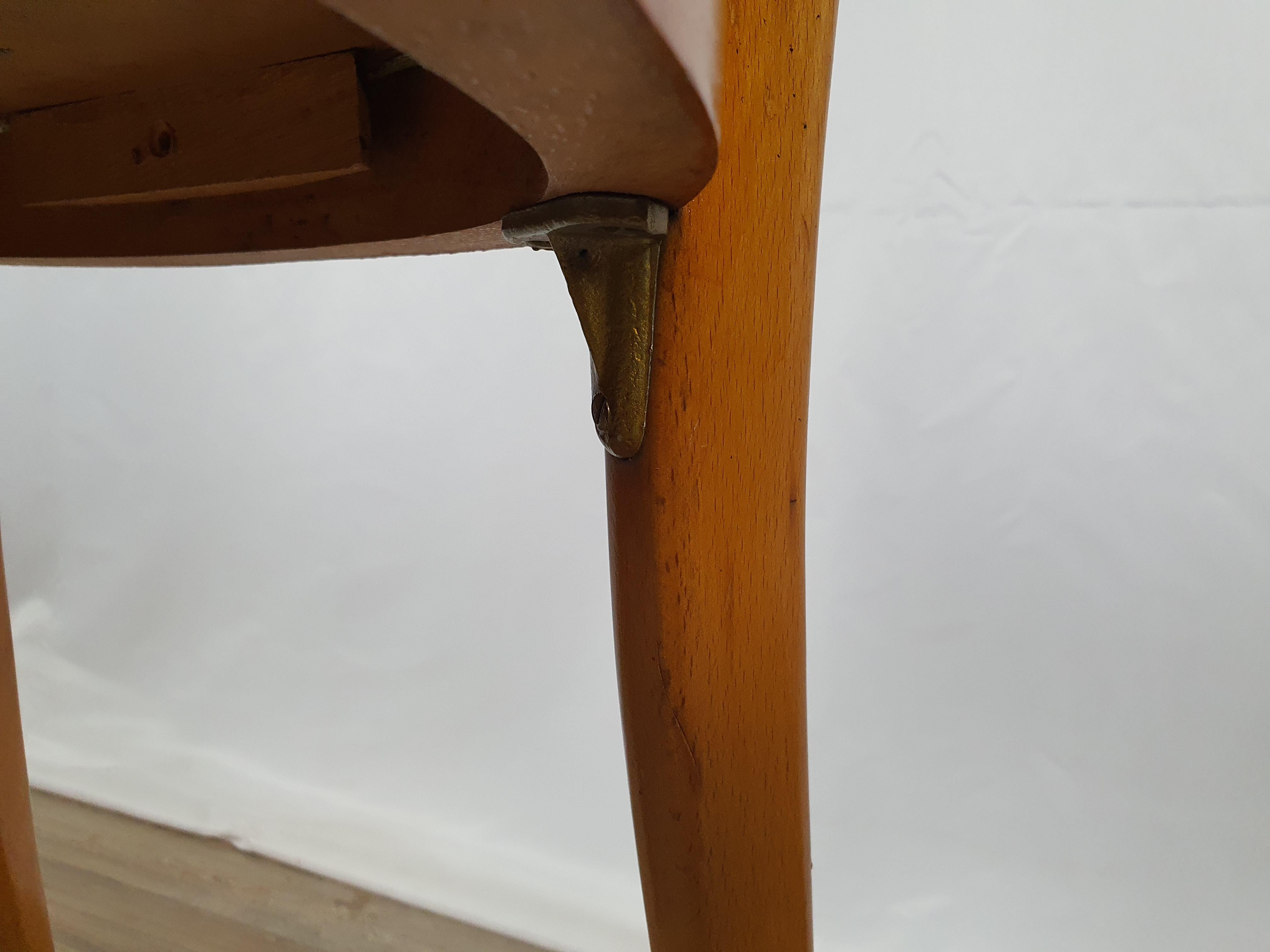 Padded Beech Chair from the 1950s 9