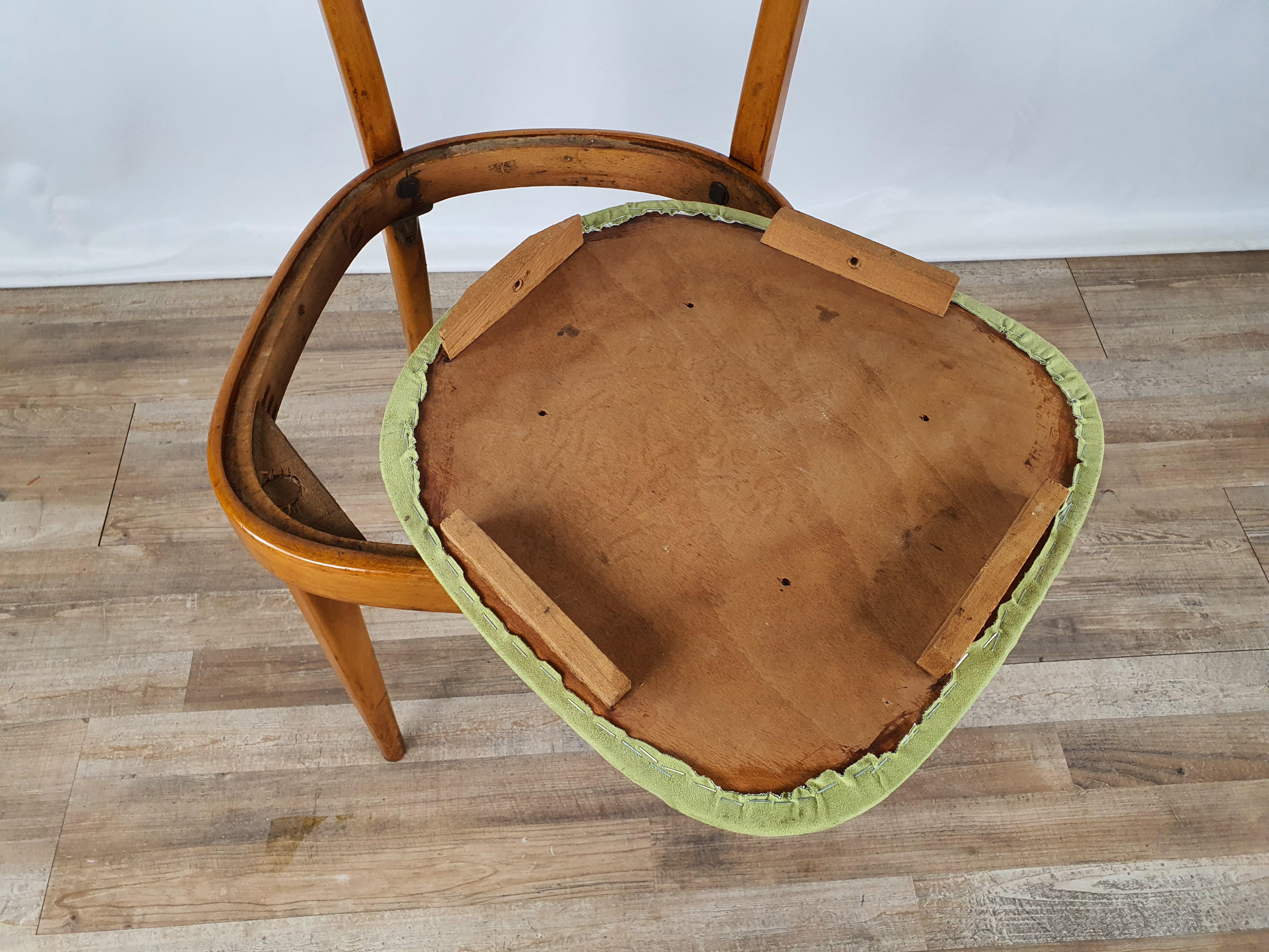 Padded Beech Chair from the 1950s 11