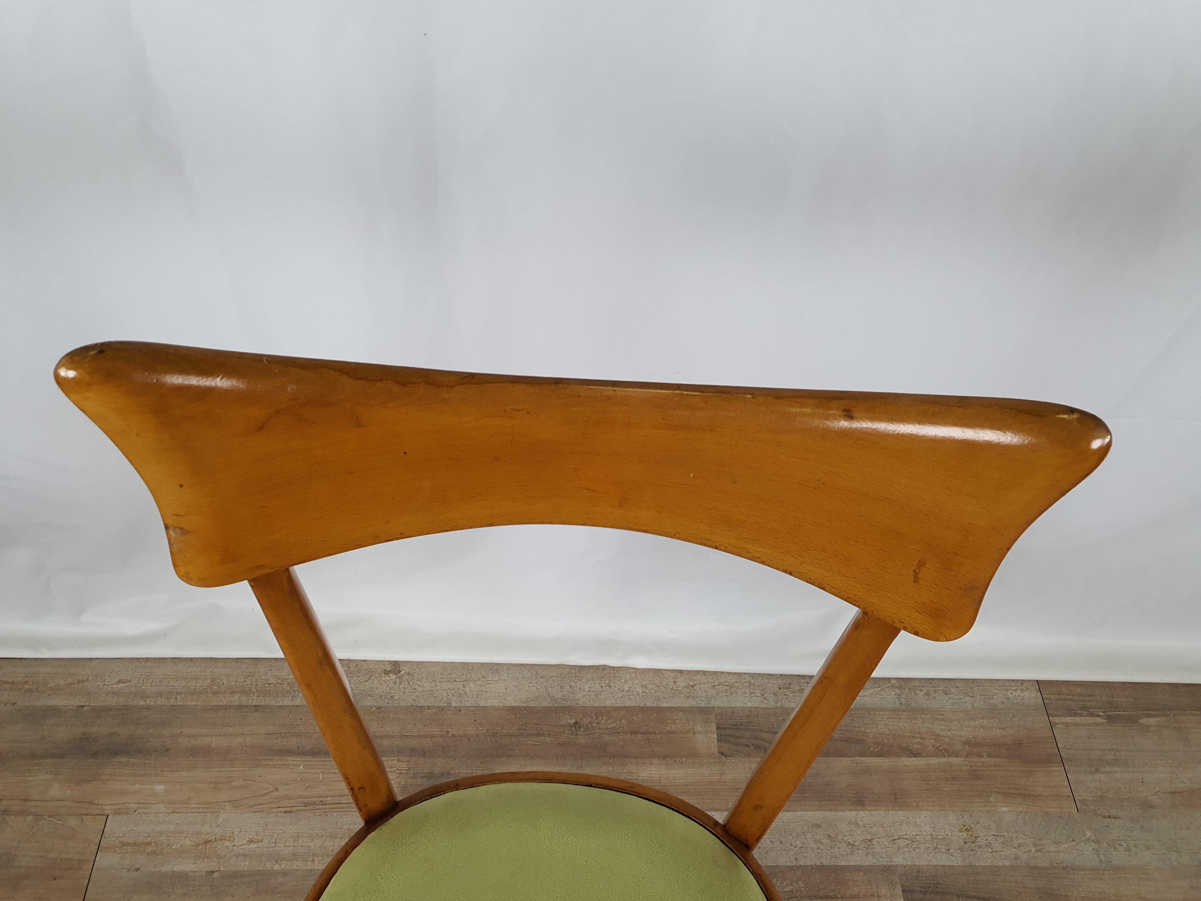 20th Century Padded Beech Chair from the 1950s
