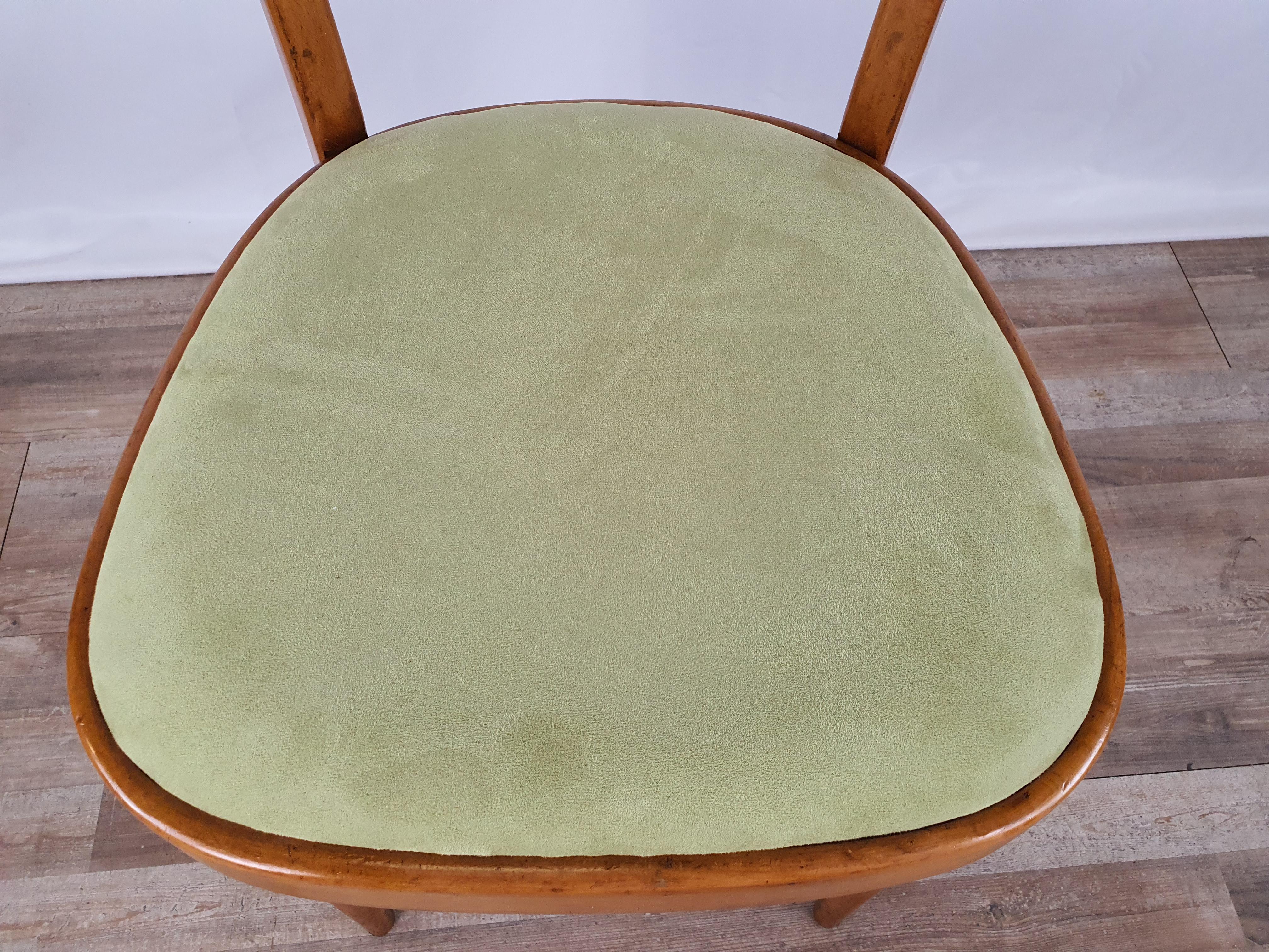 Padded Beech Chair from the 1950s 1