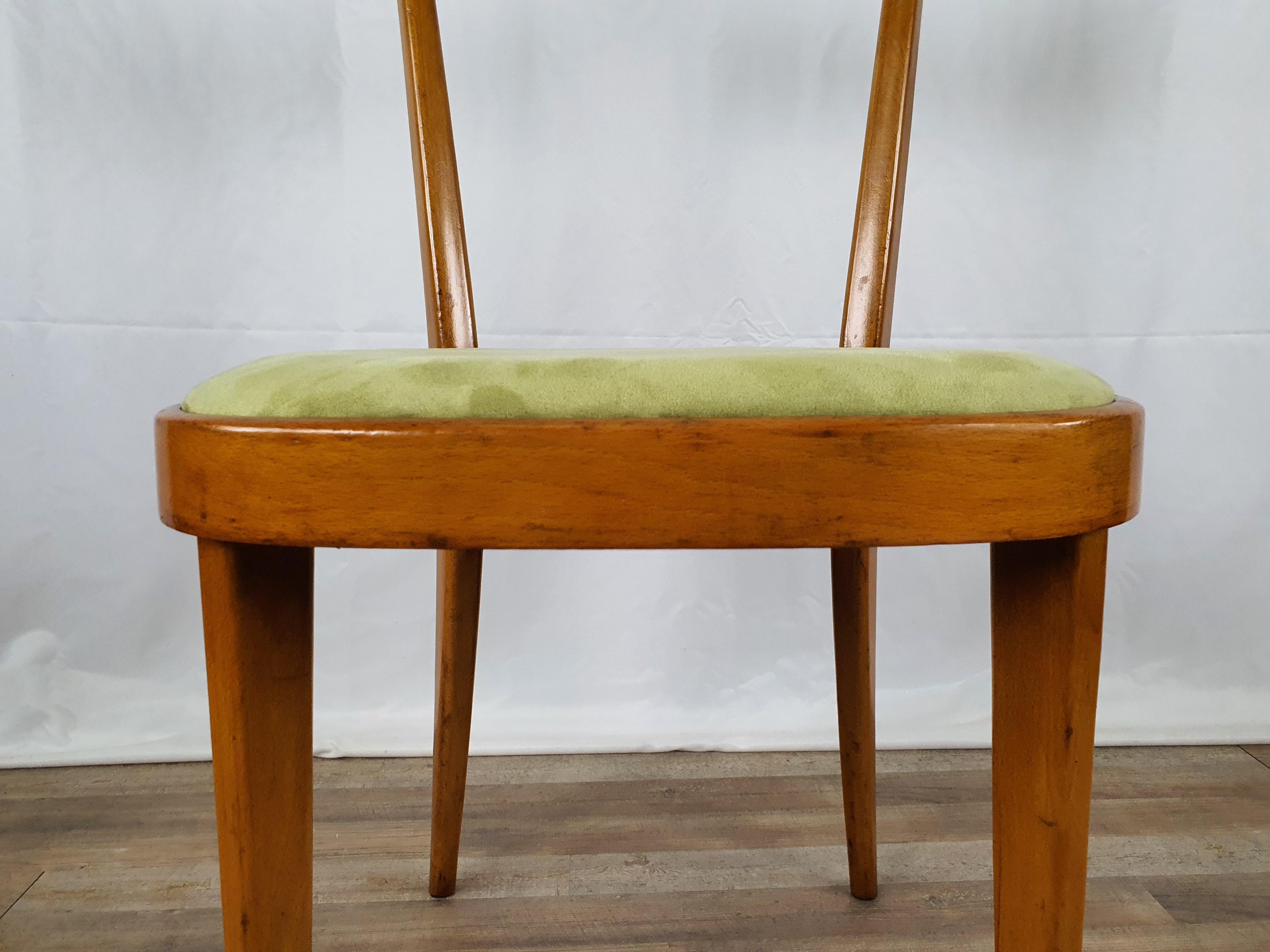 Padded Beech Chair from the 1950s 2