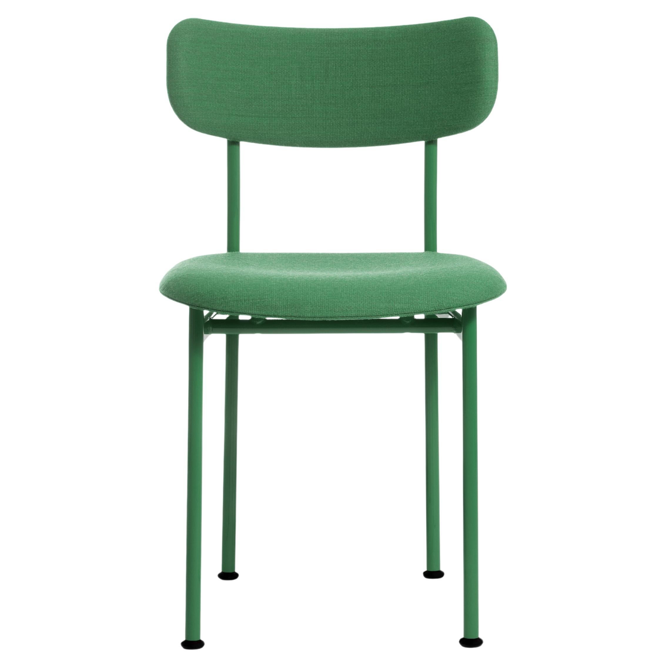 Silla acolchada Magis Motta de Jasper Morrison, Acero verde - Juego de 2 sillas