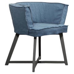 Padded chair with armrests Gervasoni Gray 26 design Paola Navone